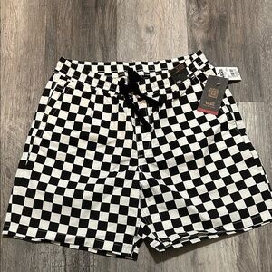 Vans Black and White Checkered Shorts